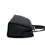 Saint Laurent Vintage YSL Logo Embossed Leather Handbag Mini Tote Black — view 6