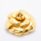 Chanel Brooch Vintage Camellia Gold Plated — view 2