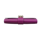 Hermes Clutch Pochette Medor Tadelakt Violet Silver — view 3