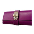 Hermes Clutch Pochette Medor Tadelakt Violet Silver