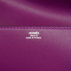 Hermes Clutch Pochette Medor Tadelakt Violet Silver — view 5