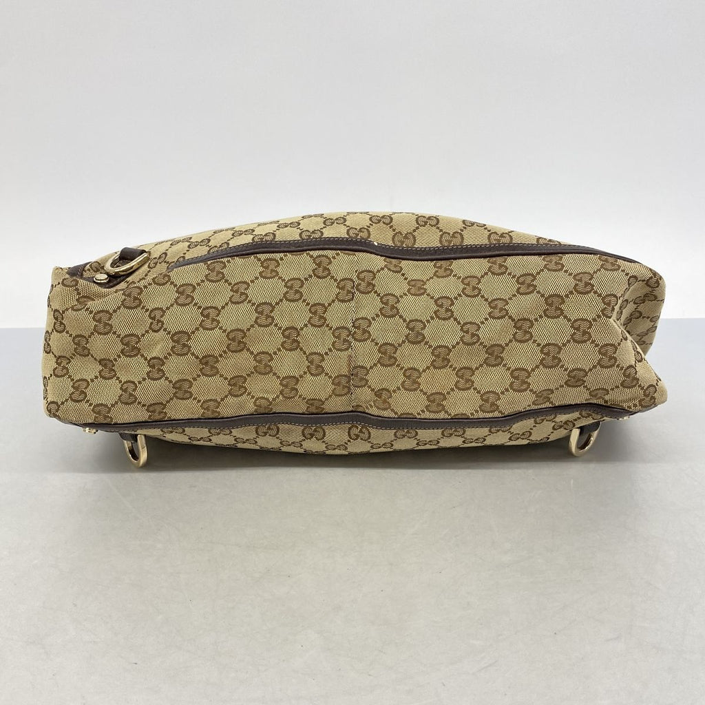 Gucci Tote Bag GG Canvas Beige Brown Champagne Gold — view 3