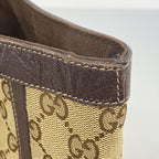 Gucci Tote Bag GG Canvas Beige Brown Champagne Gold — view 6