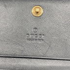 Gucci Wallet GG Marmont Leather Black Gold — view 4