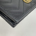 Gucci Wallet GG Marmont Leather Black Gold — view 5