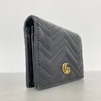 Gucci Wallet GG Marmont Leather Black Gold — view 2