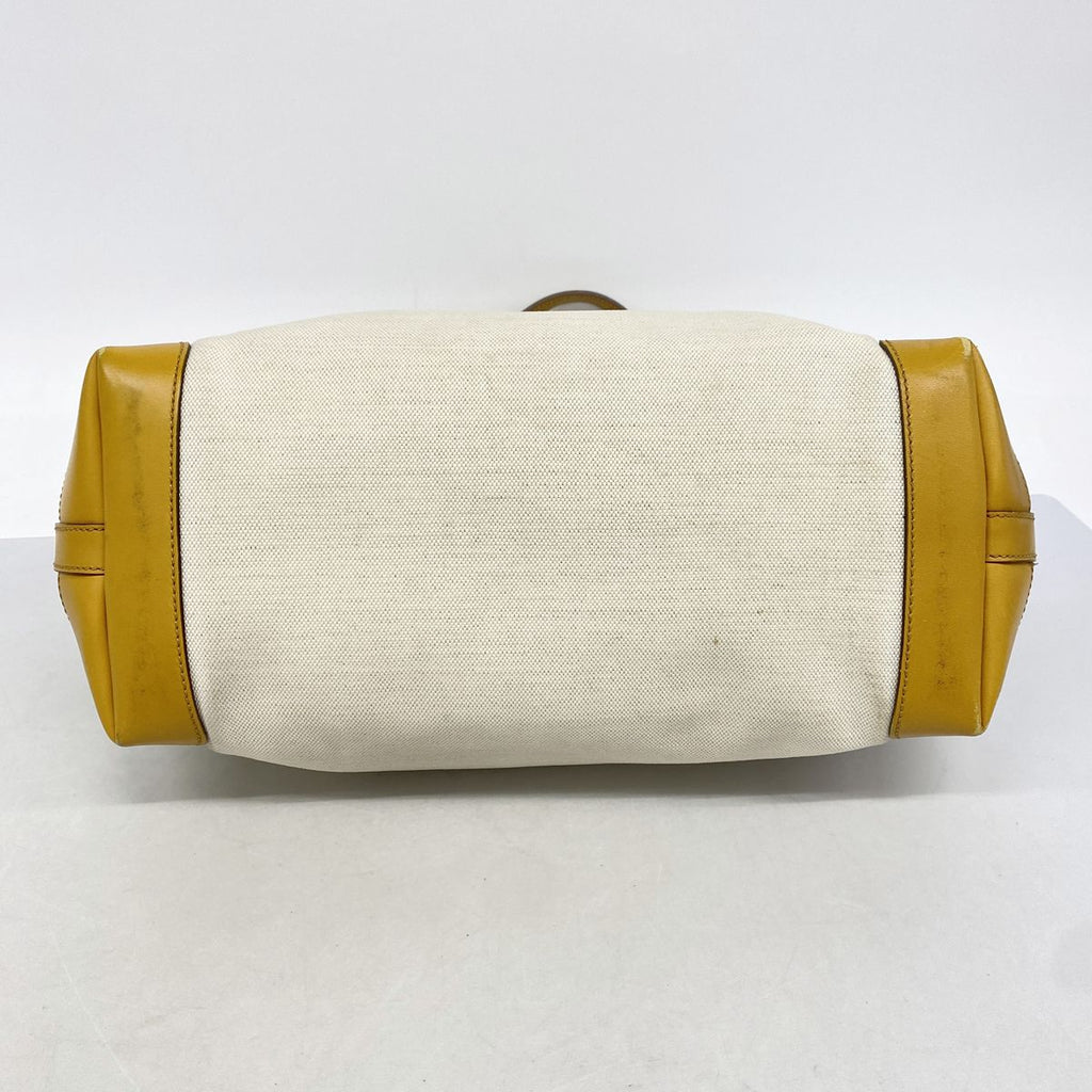 Gucci Tote Bag Canvas Beige Yellow Champagne Gold — view 3