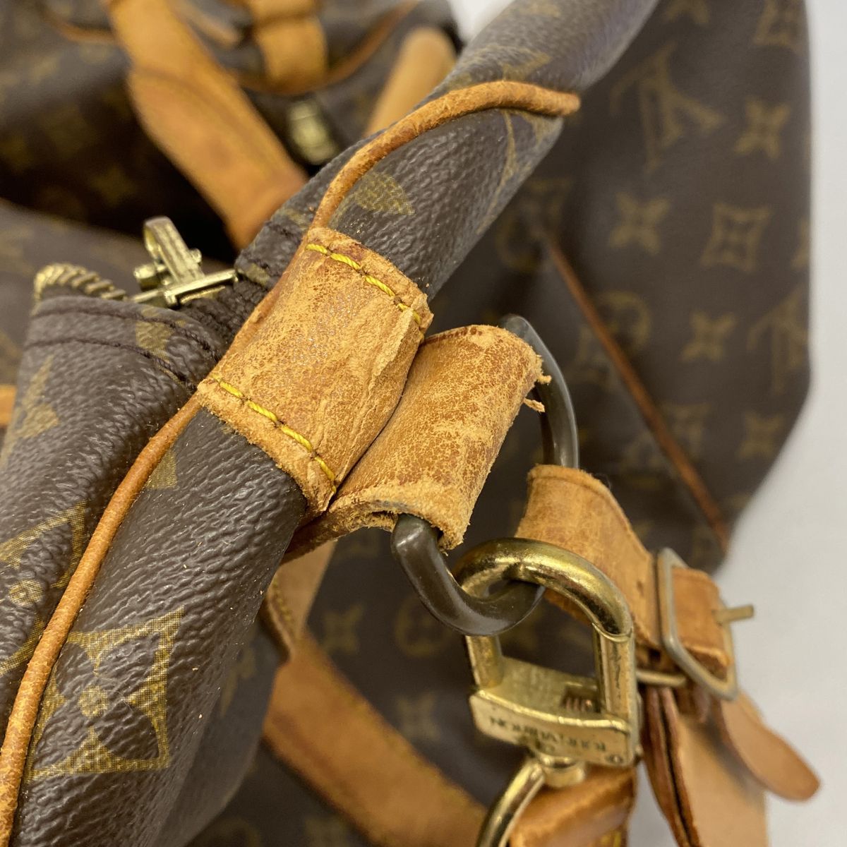 Louis Vuitton Boston Bag Monogram Keepall Bandouliere 55 Brown — view 8