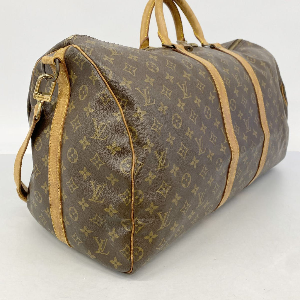 Louis Vuitton Boston Bag Monogram Keepall Bandouliere 55 Brown — view 2