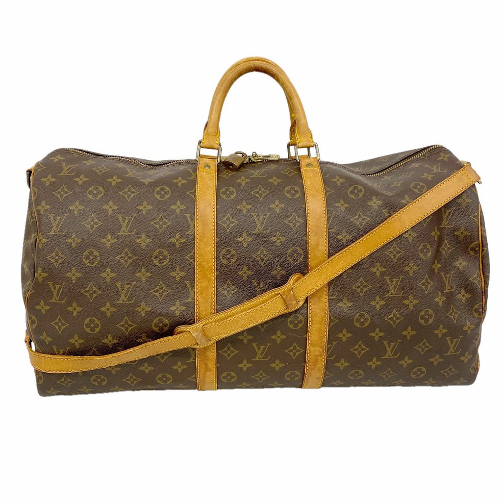 Louis Vuitton Boston Bag Monogram Keepall Bandouliere 55 Brown