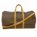 Louis Vuitton Boston Bag Monogram Keepall Bandouliere 55 Brown