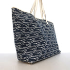 Gucci Tote Bag Canvas Navy Gold — view 2