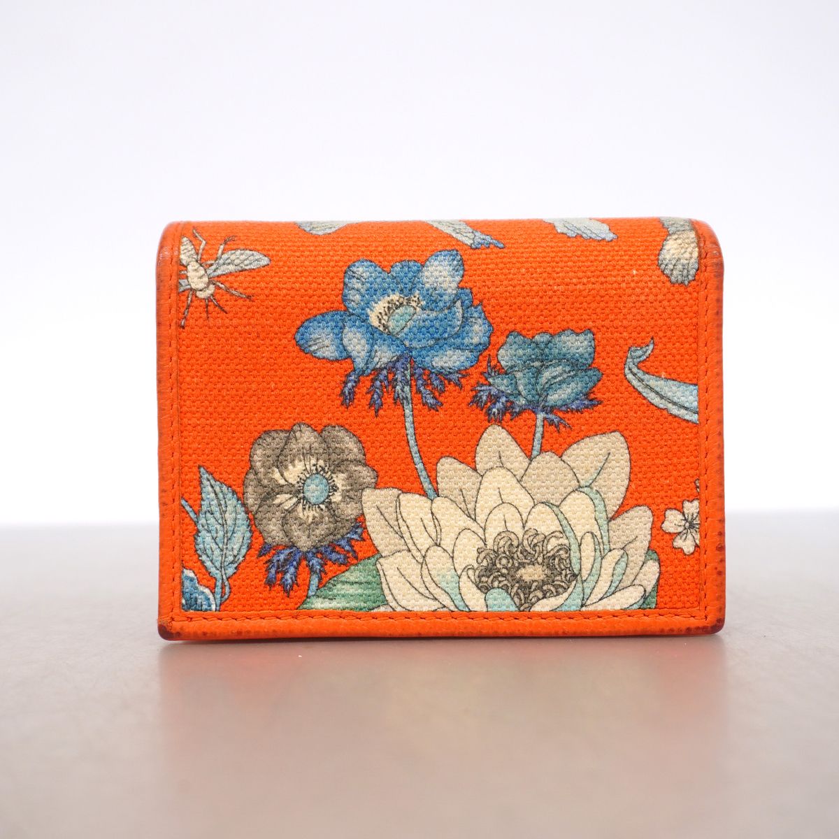 Gucci Wallet Flora Collection Canvas Orange Gold — view 7