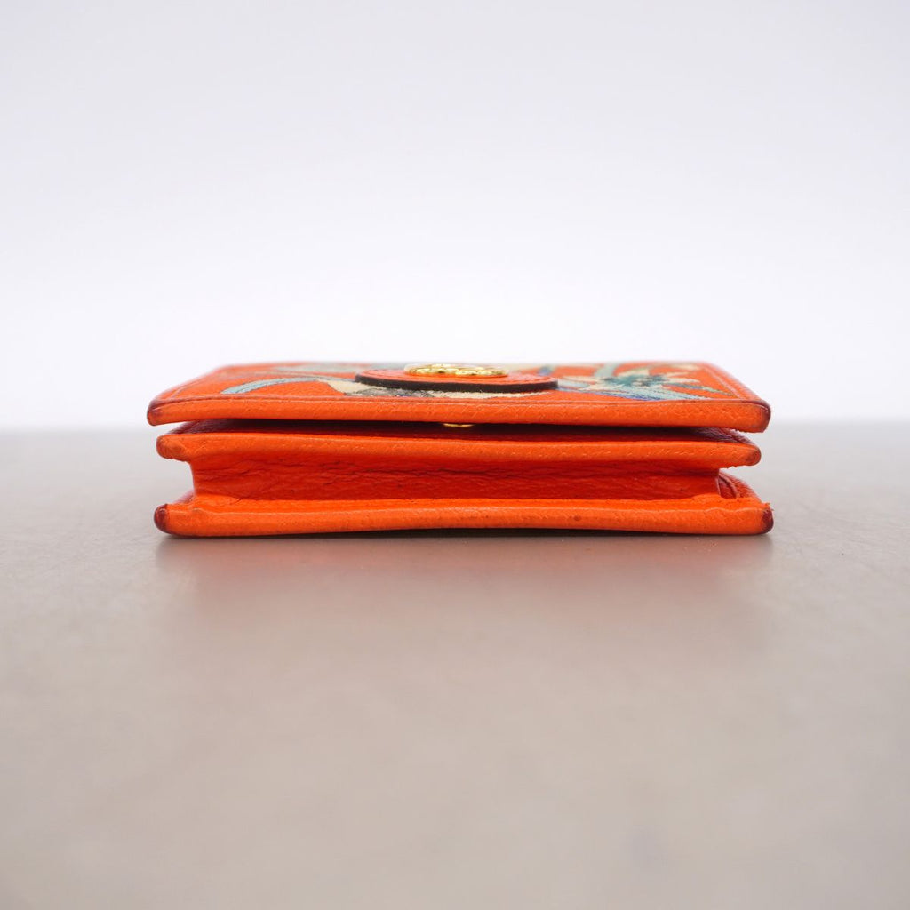Gucci Wallet Flora Collection Canvas Orange Gold — view 2