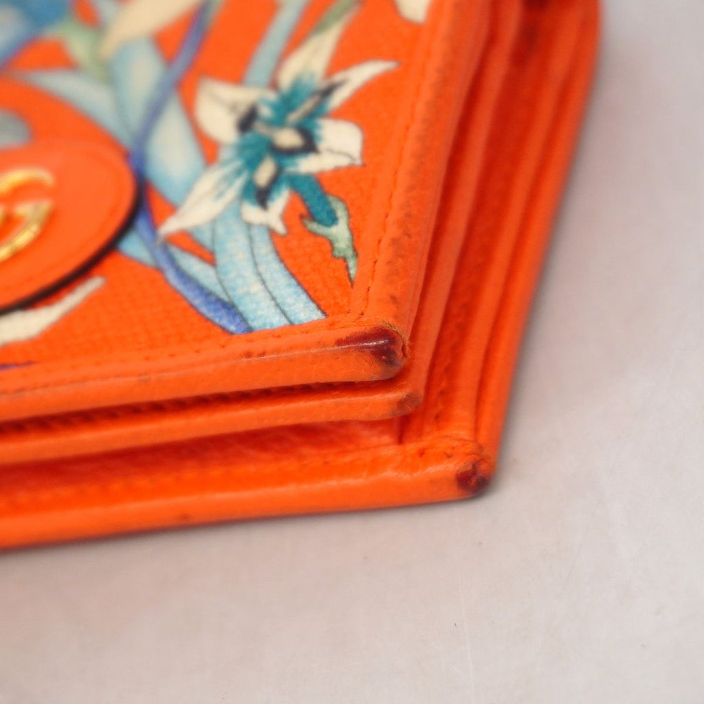 Gucci Wallet Flora Collection Canvas Orange Gold — view 6