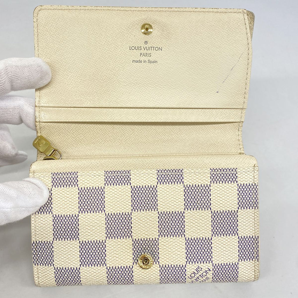Louis Vuitton Wallet Damier Azur Portefeuille Tresor White — view 3