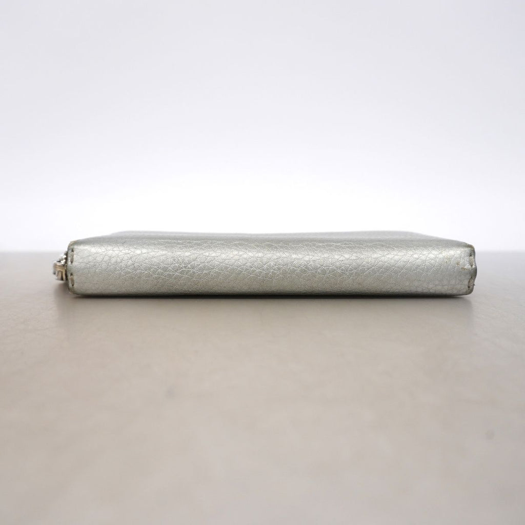 Fendi Wallet Selleria Leather Silver — view 2