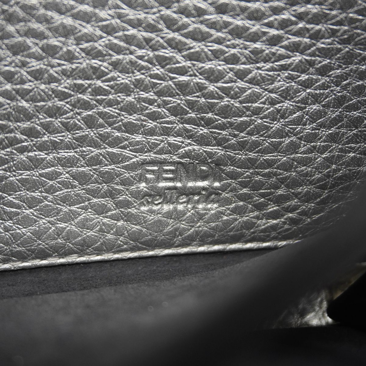 Fendi Wallet Selleria Leather Silver — view 4