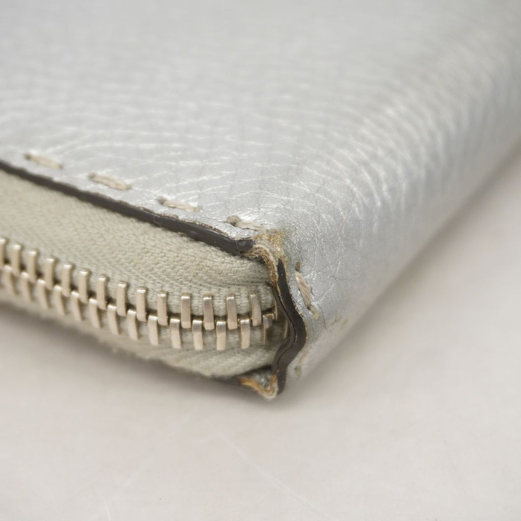 Fendi Wallet Selleria Leather Silver — view 5