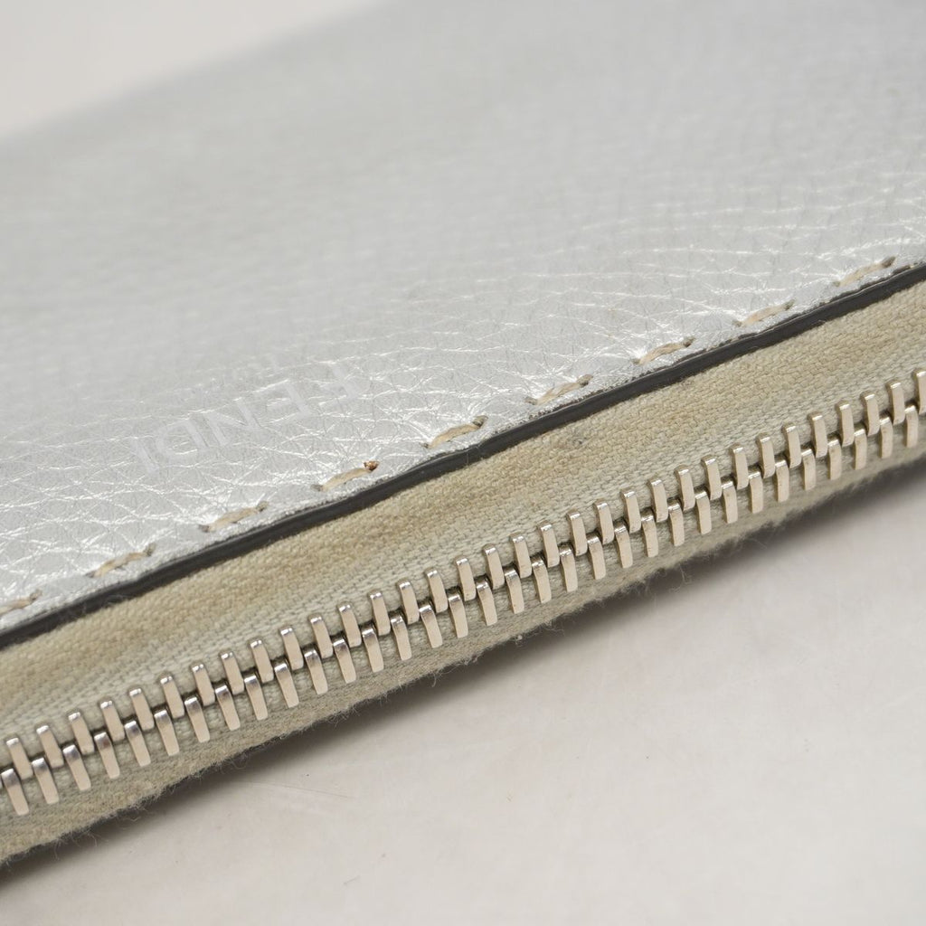 Fendi Wallet Selleria Leather Silver — view 7