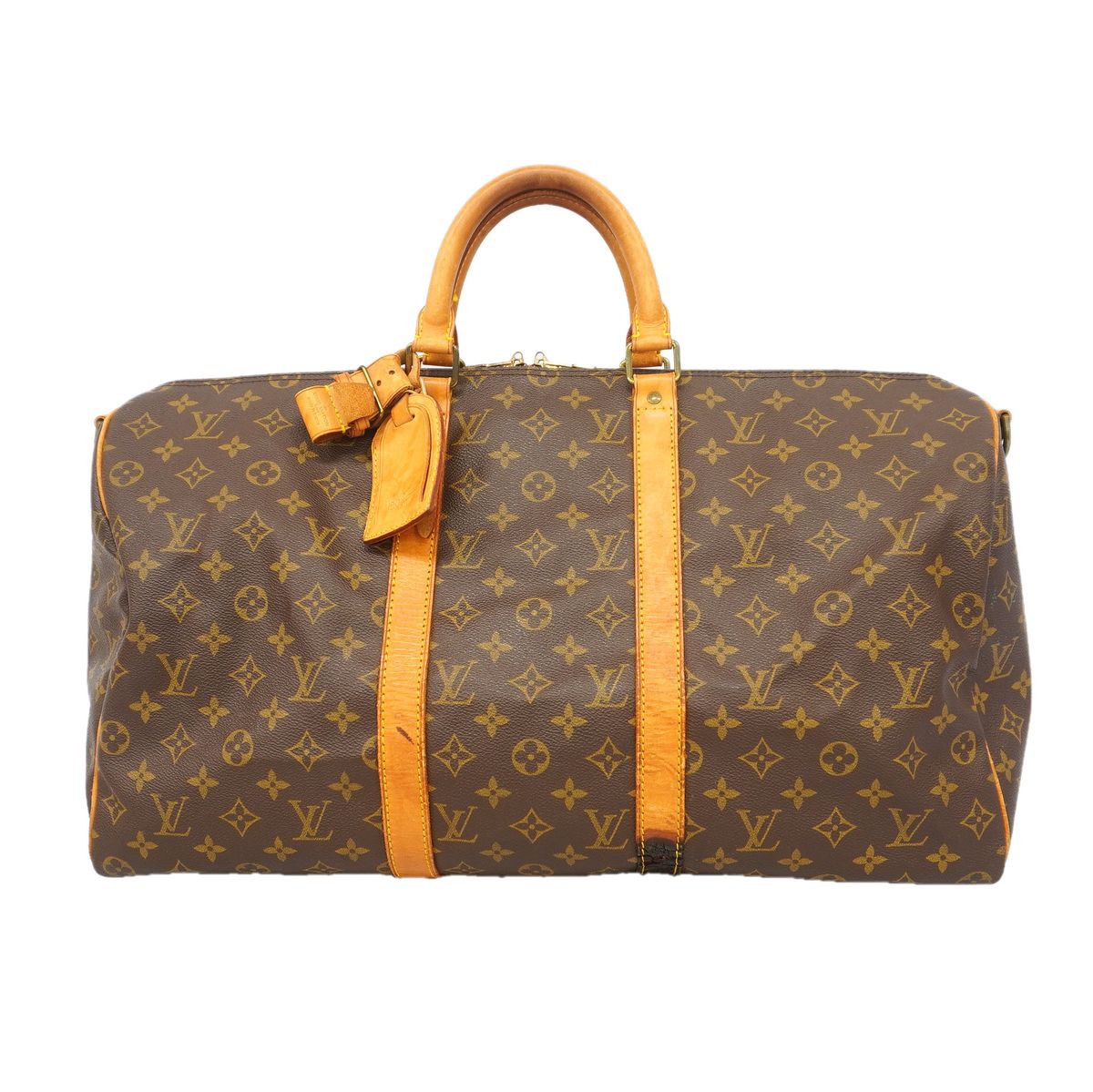 Louis Vuitton Boston Bag Monogram Keepall Bandouliere 50 Brown