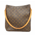 Louis Vuitton Shoulder Bag Monogram Looping GM Brown