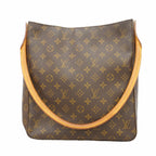 Louis Vuitton Shoulder Bag Monogram Looping GM Brown