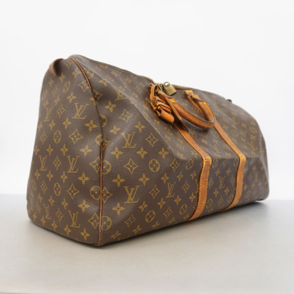 Louis Vuitton Boston Bag Monogram Keepall 55 Brown — view 2