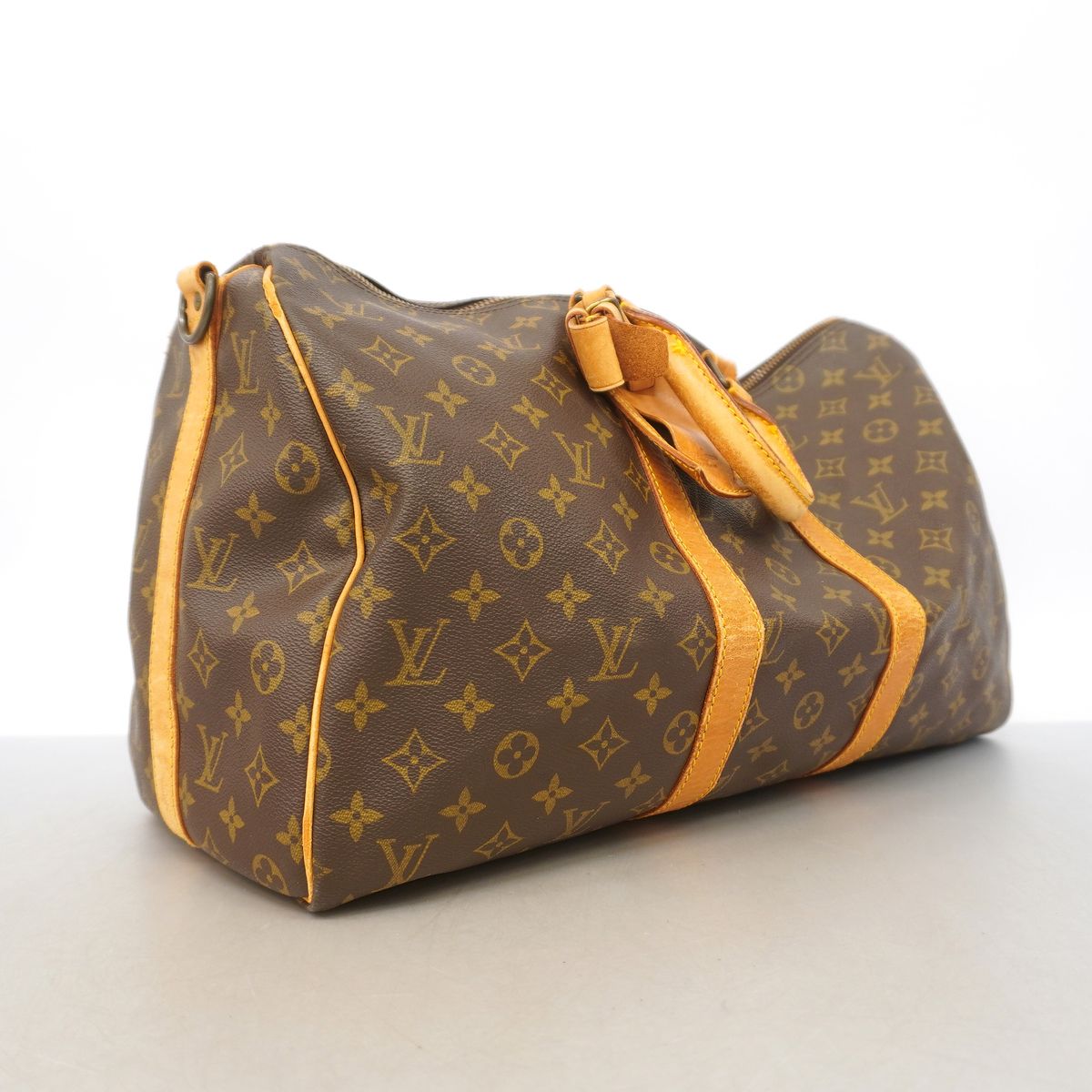Louis Vuitton Boston Bag Monogram Keepall Bandouliere 45 Brown — view 2