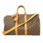 Louis Vuitton Boston Bag Monogram Keepall Bandouliere 45 Brown