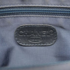 Chanel Tote Bag Denim Blue Brown Silver — view 5