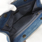 Chanel Tote Bag Denim Blue Brown Silver — view 4