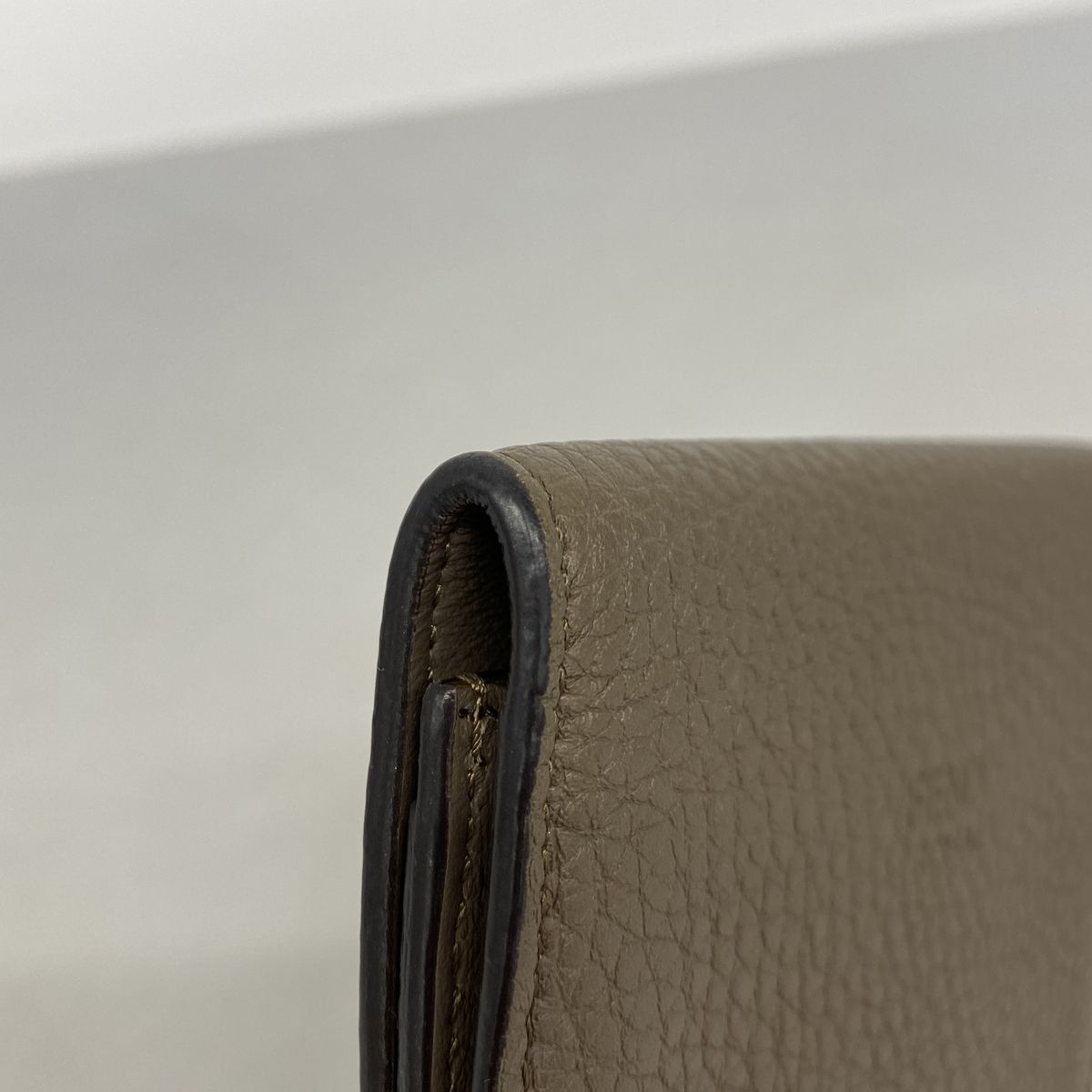 Fendi Business Card Case Peekaboo Leather Brown Silver — view 6