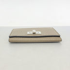 Fendi Business Card Case Peekaboo Leather Brown Silver — view 2