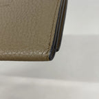Fendi Business Card Case Peekaboo Leather Brown Silver — view 5