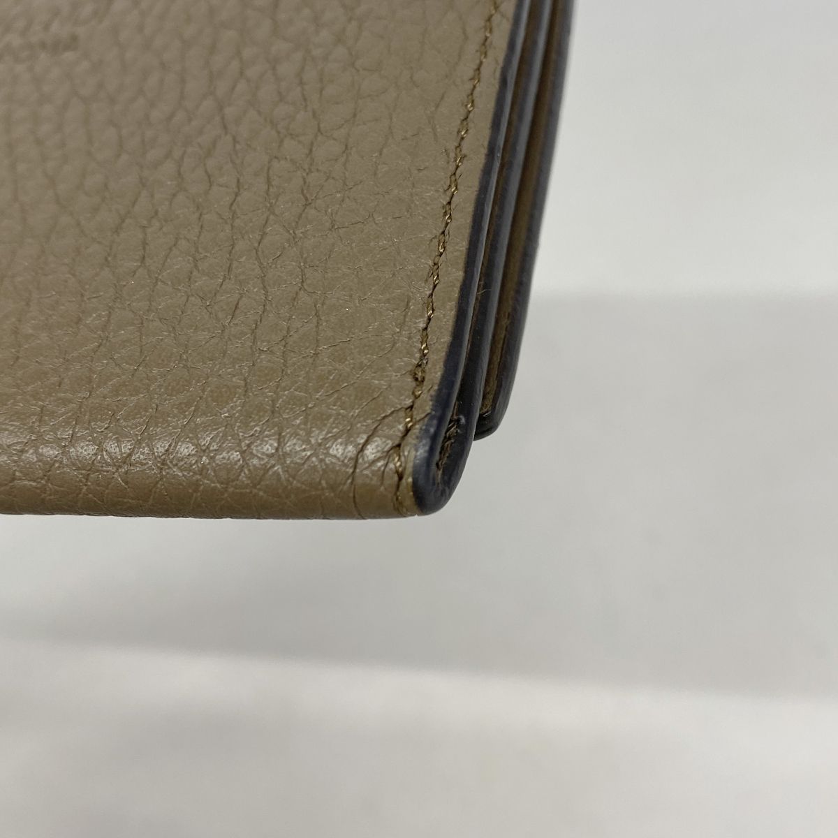 Fendi Business Card Case Peekaboo Leather Brown Silver — view 5