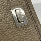 Fendi Business Card Case Peekaboo Leather Brown Silver — view 7