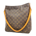 Louis Vuitton Shoulder Bag Monogram Looping GM Brown