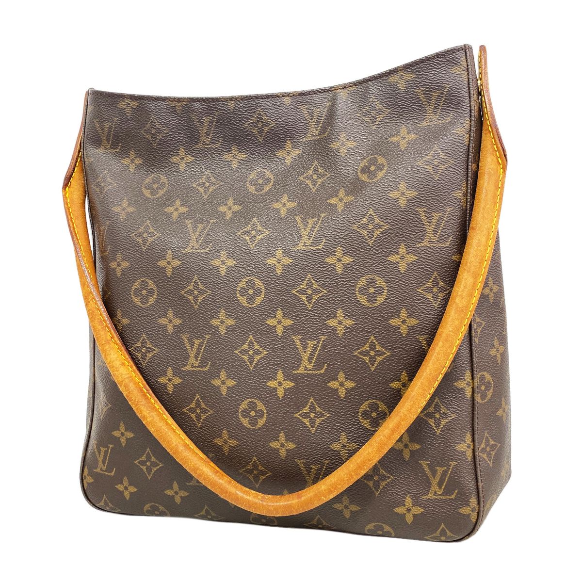 Louis Vuitton Shoulder Bag Monogram Looping GM Brown