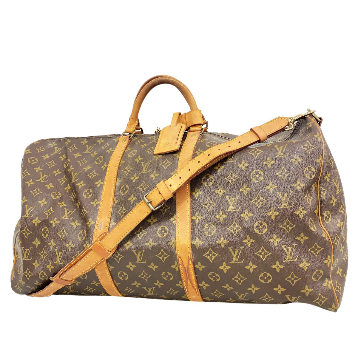 Louis Vuitton Boston Bag Monogram Keepall Bandouliere 60 Brown