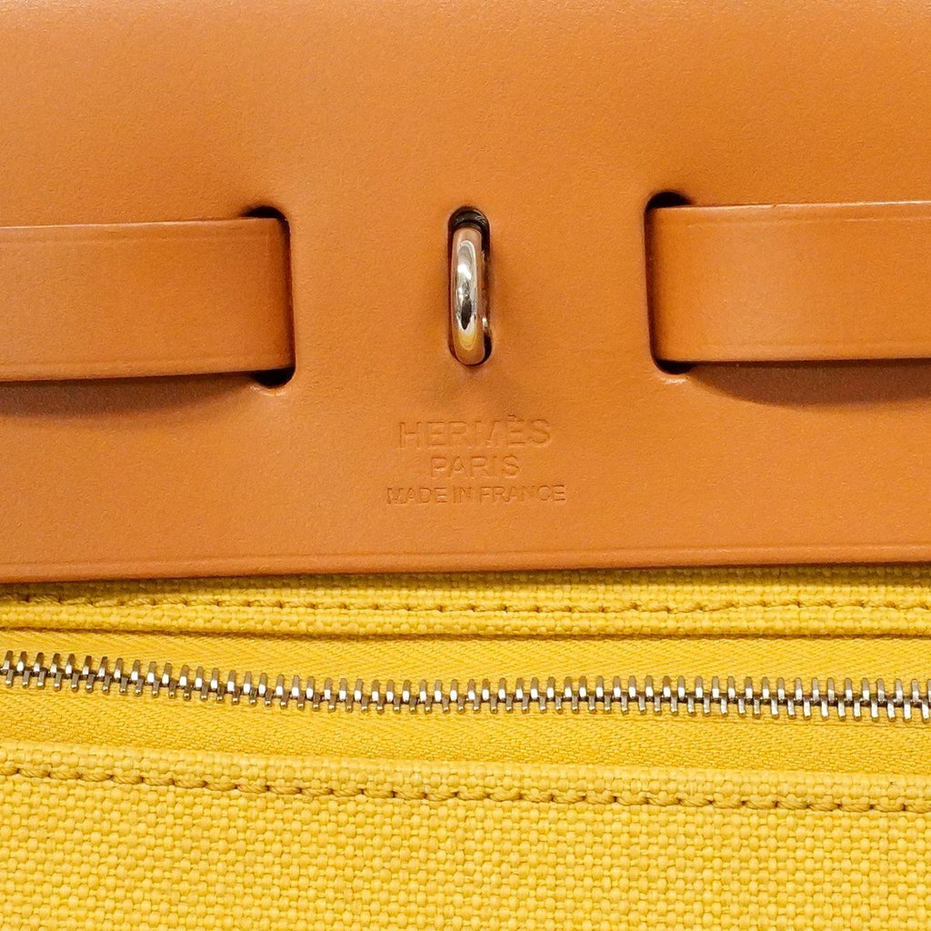 Hermes Handbag Herbag Zip PM Toile Military Natural Silver 2-Way Bag — view 5