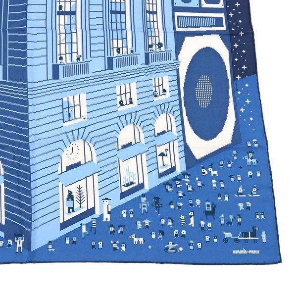 Hermes Carre Scarf Blue — view 5