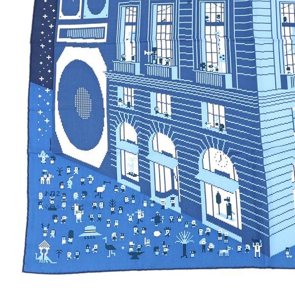 Hermes Carre Scarf Blue — view 4