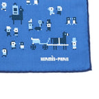 Hermes Carre Scarf Blue — view 7