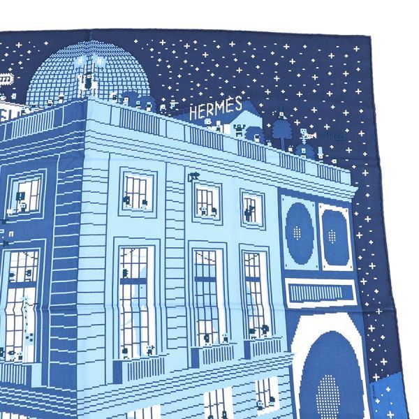 Hermes Carre Scarf Blue — view 3