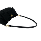 Prada Logo Ribbon Motif Nylon Leather Shoulder Bag Mini Black — view 4