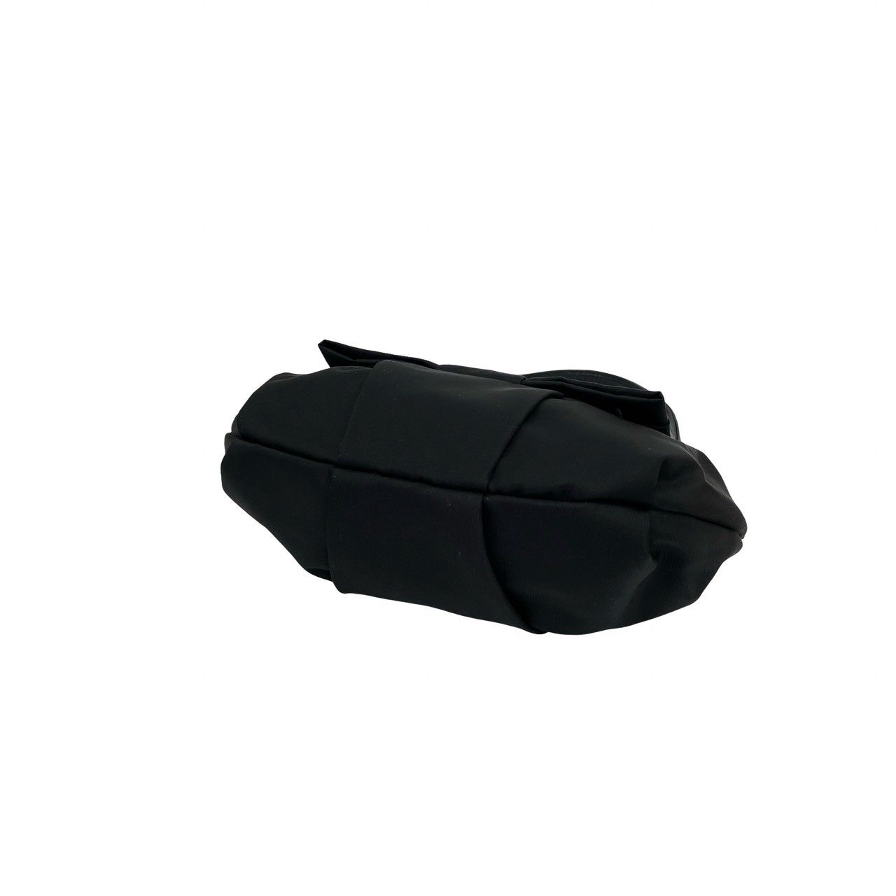 Prada Logo Ribbon Motif Nylon Leather Shoulder Bag Mini Black — view 8