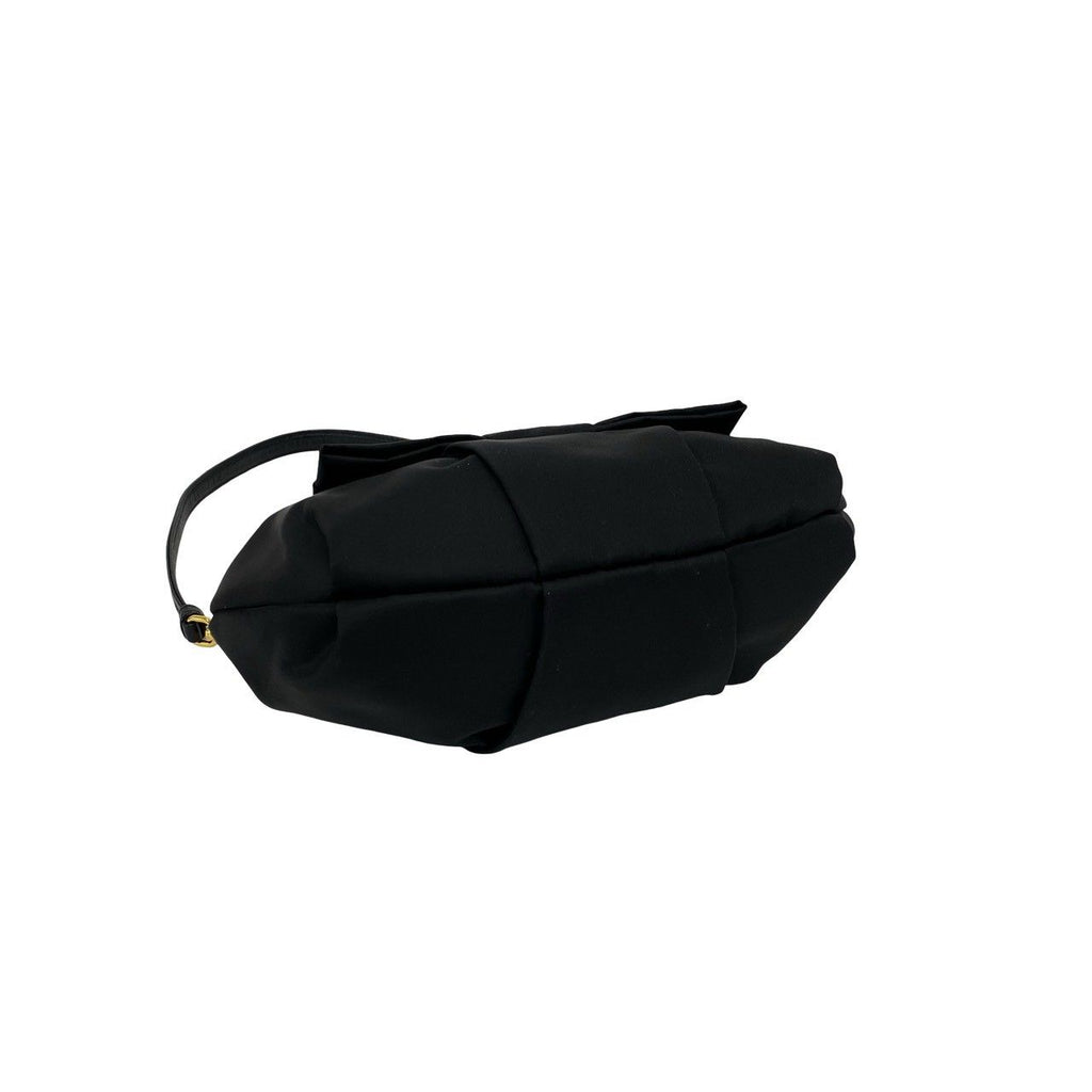 Prada Logo Ribbon Motif Nylon Leather Shoulder Bag Mini Black — view 7