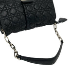 Dior with Key Cannage New Rock Lambskin Leather Shoulder Bag Black — view 4