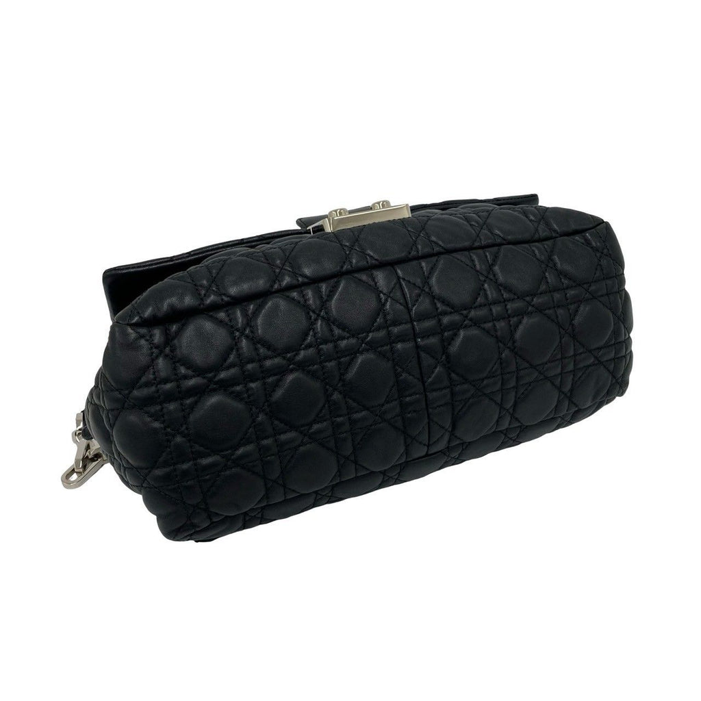 Dior with Key Cannage New Rock Lambskin Leather Shoulder Bag Black — view 7